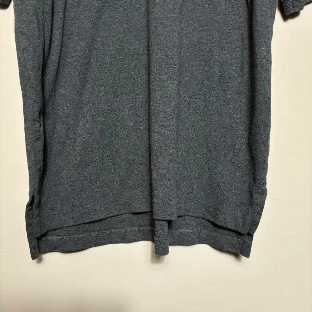 Polo Ralph Lauren Mens Dark Gray Short Sleeve Polo Sz L Soft Flesh Colored Pony
